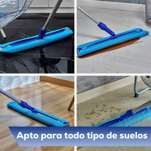 RECAMBIO WET MOP AZUL MICROFIBRA...