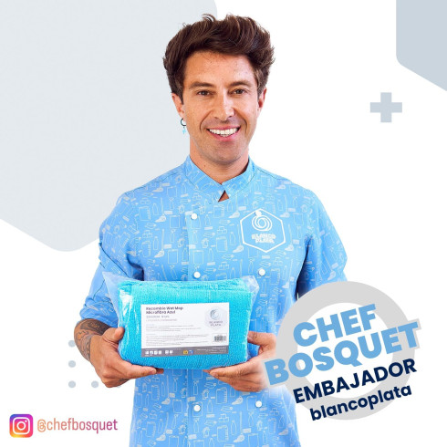 RECAMBIO WET MOP AZUL MICROFIBRA...