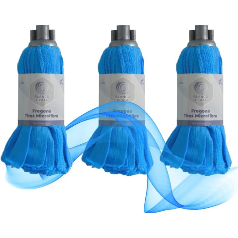 FREGONA MICROFIBRA TIRAS 100% PACK 3...