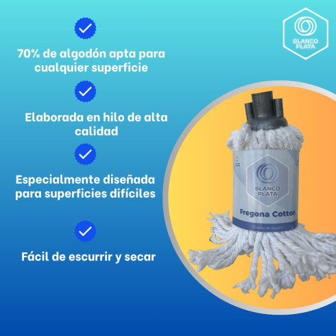 FREGONA ALGODÓN 70% PACK 3 UNIDADES...