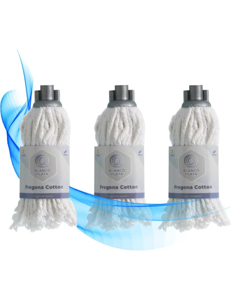 FREGONA ALGODÓN 70% PACK 3 UNIDADES GRAN PODER DE LIMPIEZA