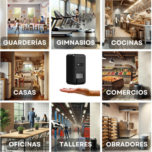 DOSIFICADOR DE JABÓN  NEGRO 900ML...