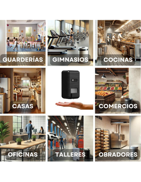 DOSIFICADOR DE JABÓN  NEGRO 900ML DISTRIBUCIONES BATOY