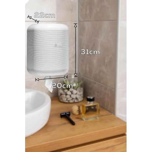 DISPENSADOR PAPEL MECHA BLANCO...