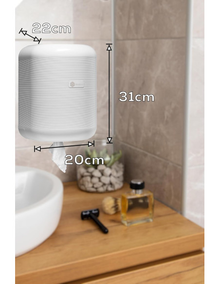 DISPENSADOR PAPEL MECHA BLANCO BLANCOPLATA