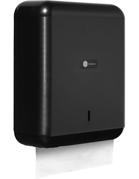 DISPENSADOR DE TOALLAS EN ZIG ZAG  NEGRO BLANCOPLATA