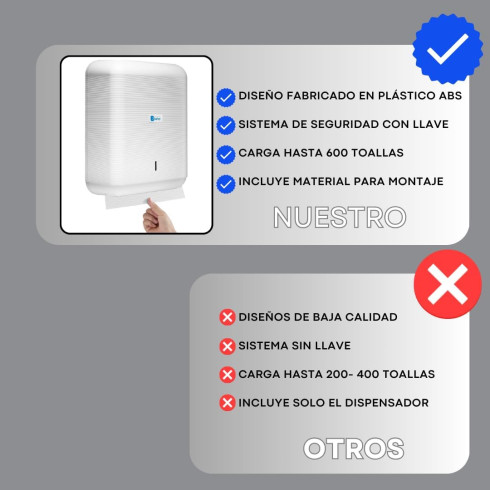 DISPENSADOR DE TOALLAS EN ZIG ZAG...