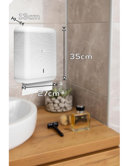 DISPENSADOR DE TOALLAS EN ZIG ZAG  BLANCO BLANCOPLATA