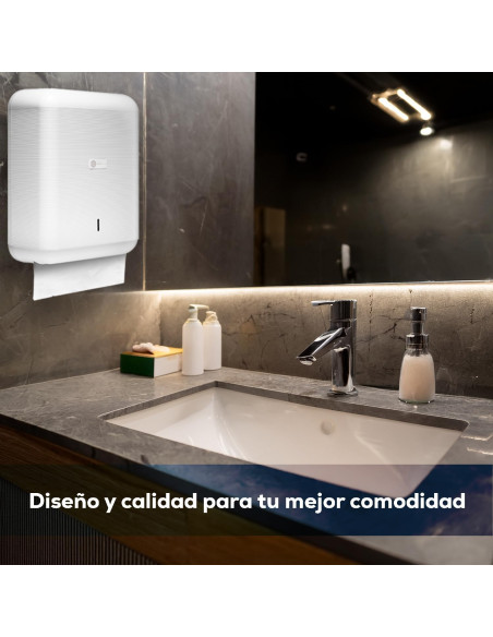 DISPENSADOR DE TOALLAS EN ZIG ZAG  BLANCO BLANCOPLATA