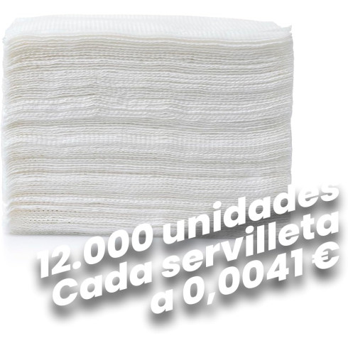 SERVILLETAS MINISERVIS 17x17 BLANCO...