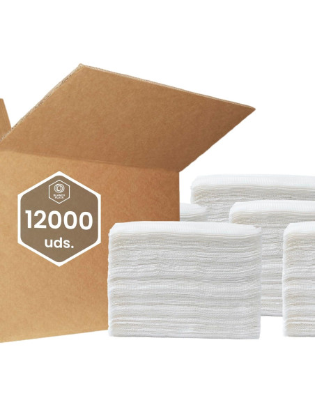 SERVILLETAS MINISERVIS 17x17 BLANCO GOFRADO 1CAPA BLANCOPLATA 12000 UNIDADES