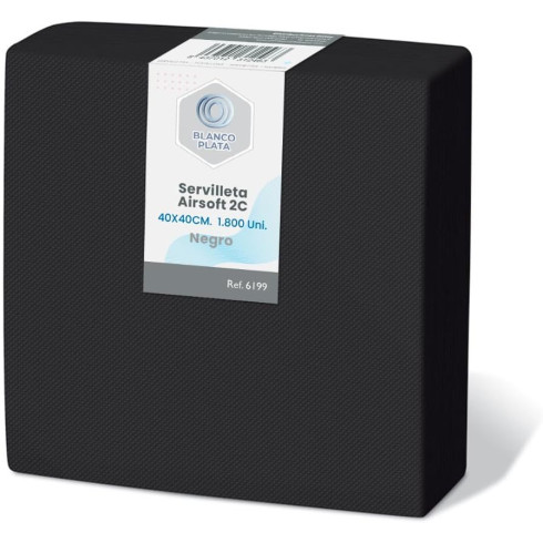SERVILLETA AIRSOFT 40x40 2C.NEGRO...