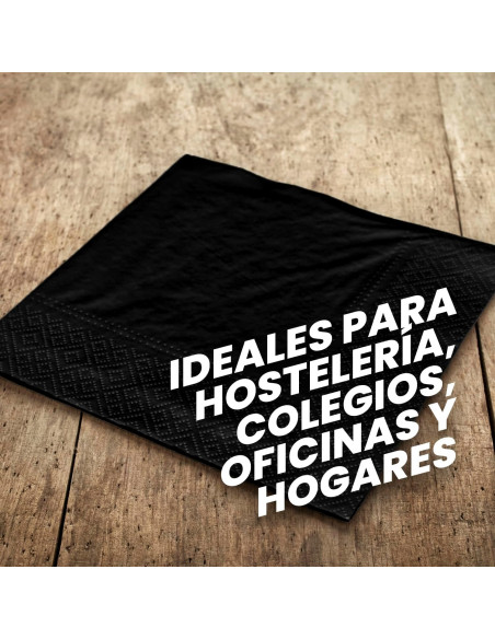 SERVILLETA AIRSOFT 40x40 2C.NEGRO BLANCOPLATA 1800 UNIDADES