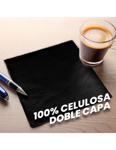 SERVILLETA AIRSOFT 40x40 2C.NEGRO BLANCOPLATA 1800 UNIDADES