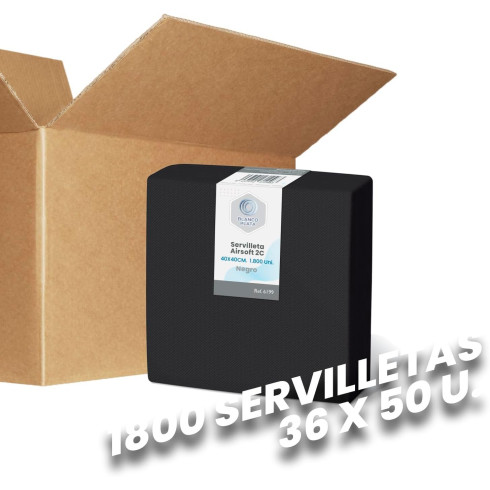 SERVILLETA AIRSOFT 40x40 2C.NEGRO...