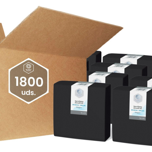 SERVILLETA AIRSOFT 40x40 2C.NEGRO...