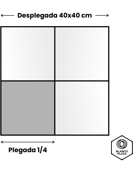 SERVILLETA CELULOSA BLANCA BLANCOPLATA 2 CAPAS 40X40 2400 UNIDADES