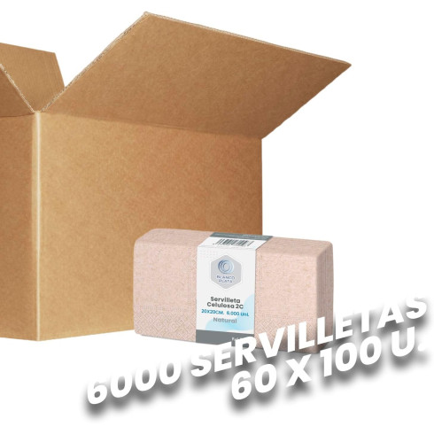 SERVILLETA 20x20 2/C NATURAL...