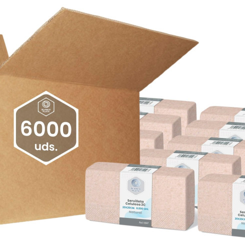 SERVILLETA 20x20 2/C NATURAL...