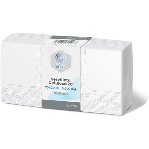 SERVILLETA CELULOSA 20x20 2C BLANCO...