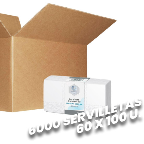 SERVILLETA CELULOSA 20x20 2C BLANCO...