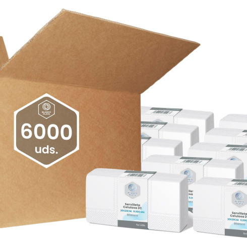 SERVILLETA CELULOSA 20x20 2C BLANCO...