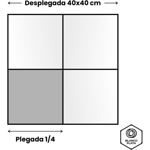 SERVILLETA AIRTOP 40x40 1/4 BLANCO...