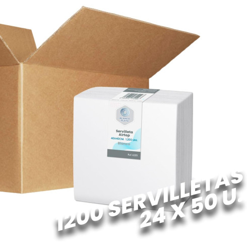 SERVILLETA AIRTOP 40x40 1/4 BLANCO...