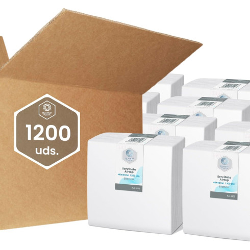 SERVILLETA AIRTOP 40x40 1/4 BLANCO...