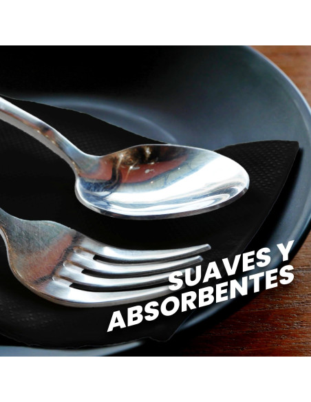 SERVILLETA AIRSOFT 40x40 2C1/8 NEGRO BLANCOPLATA 1800 UNIDADES