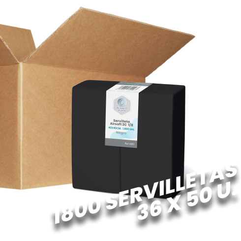 SERVILLETA AIRSOFT 40x40 2C1/8 NEGRO...