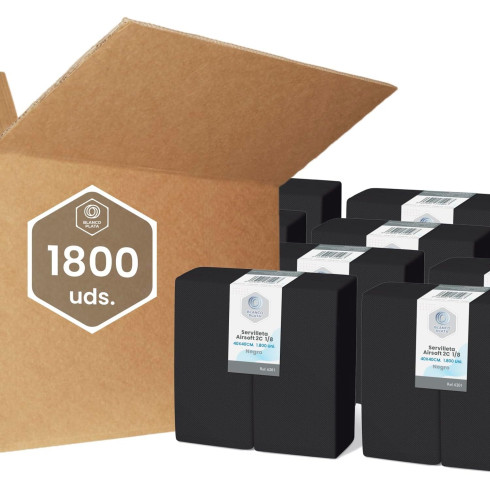 SERVILLETA AIRSOFT 40x40 2C1/8 NEGRO...