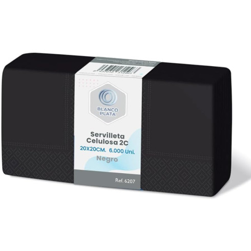 SERVILLETA CELULOSA 20x20 2C. NEGRO...