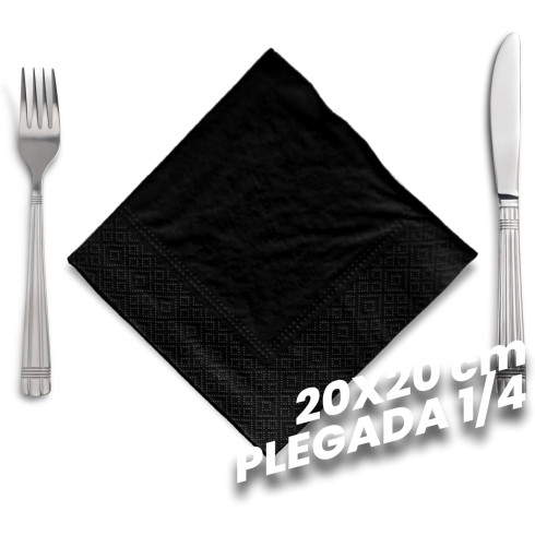 SERVILLETA AIRSOFT 20x20 2C. NEGRO...