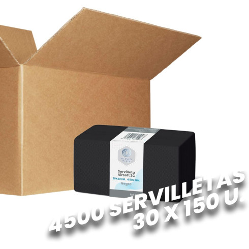 SERVILLETA AIRSOFT 20x20 2C. NEGRO...