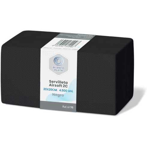 SERVILLETA AIRSOFT 20x20 2C. NEGRO...