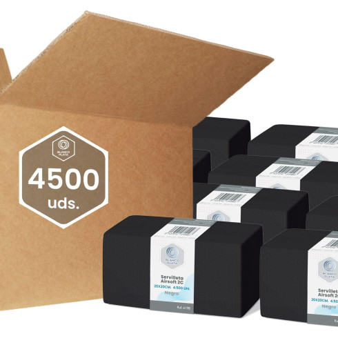 SERVILLETA AIRSOFT 20x20 2C. NEGRO...