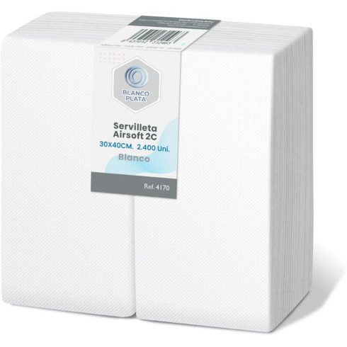 SERVILLETA AIRSOFT 30x40 2C1/6 BLANCO...