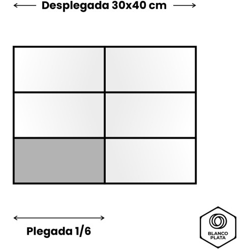 SERVILLETA AIRSOFT 30x40 2C1/6 BLANCO...