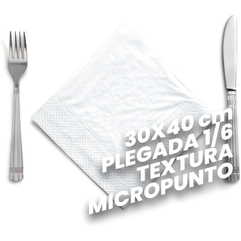 SERVILLETA AIRSOFT 30x40 2C1/6 BLANCO...