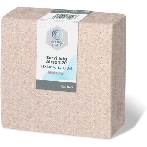 SERVILLETA PAPEL AIRSOFT NATURAL 2C...