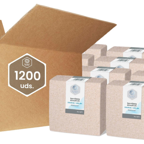 SERVILLETA PAPEL AIRSOFT NATURAL 2C...