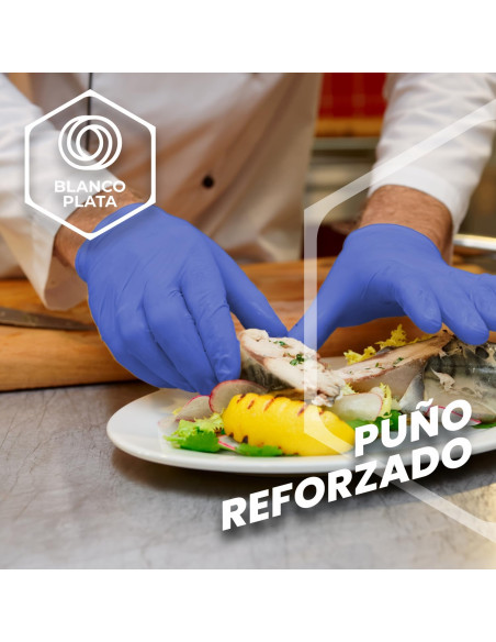 GUANTE NITRILO AZUL SENSITIVE 100 UNIDADES TALLA MEDIANA