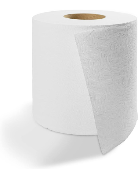 BOBINA MECHA 100M 2 CAPAS LAMINADA PASTA PURA BLANCOPLATA 6 UNIDADES