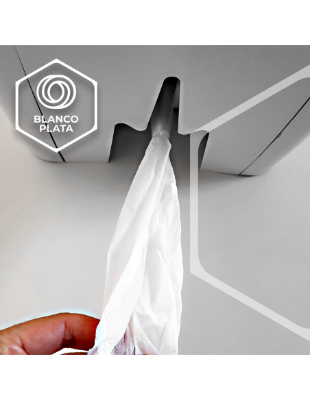 DISPENSADOR MECHA HOJA-HOJA BLANCOPLATA