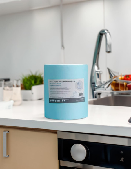 BOBINA BAYETA ALIMENTARIA DESECHABLE 270 SERVICIOS DE 22X37CM BLANCOPLATA