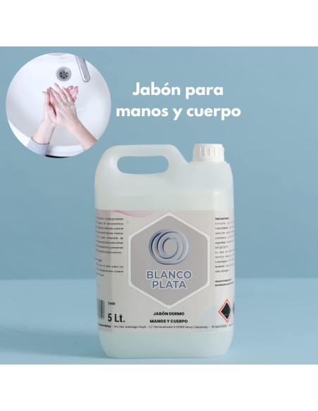 JABON DERMO MANOS Y CUERPO BLANCOPLATA 5L