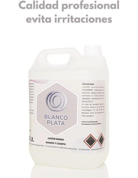 JABON DERMO MANOS Y CUERPO BLANCOPLATA 5L