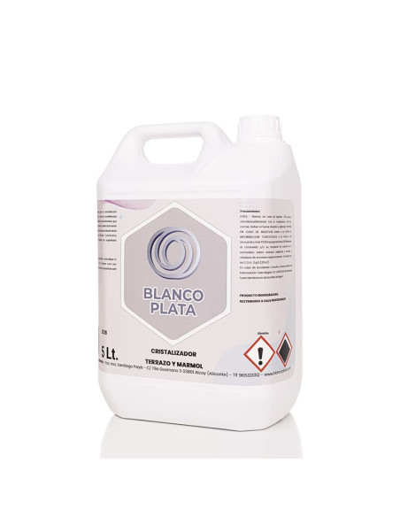 CRISTALIZADOR TERRAZO Y MARMOL BLANCOPLATA 5L