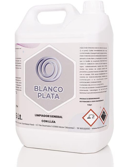LIMPIADOR GENERAL CON LEJÍA BLANCOPLATA 5L